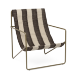 Ferm Living Desert Chaise longue - Olive/Off-White/Chocolat