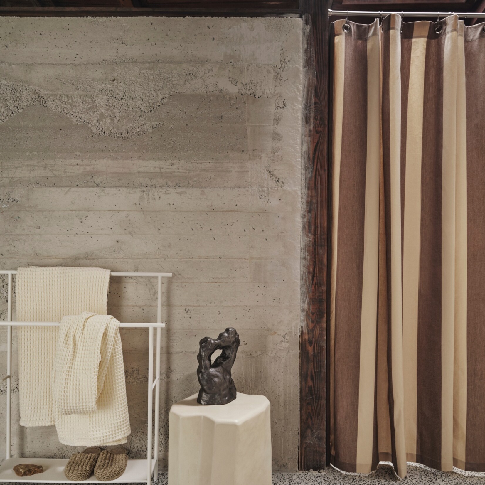 Ferm Living Staffa  Tabouret- Ivoire