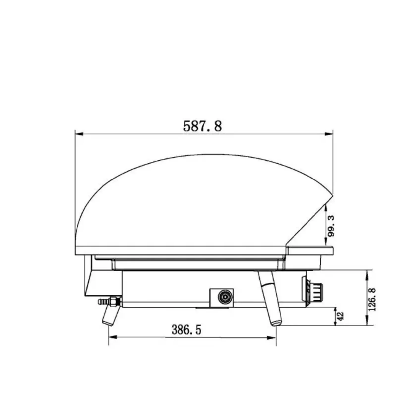 Le feu Le Feu - Turtle Motion - Gas Powered Pizza Oven - Zwart