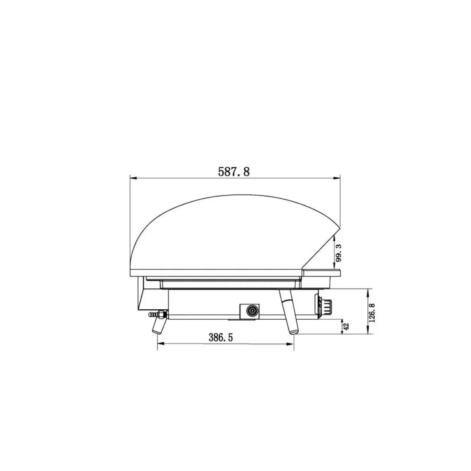 Le feu Le Feu - Turtle Motion - Gas Powered Pizza Oven - Zwart