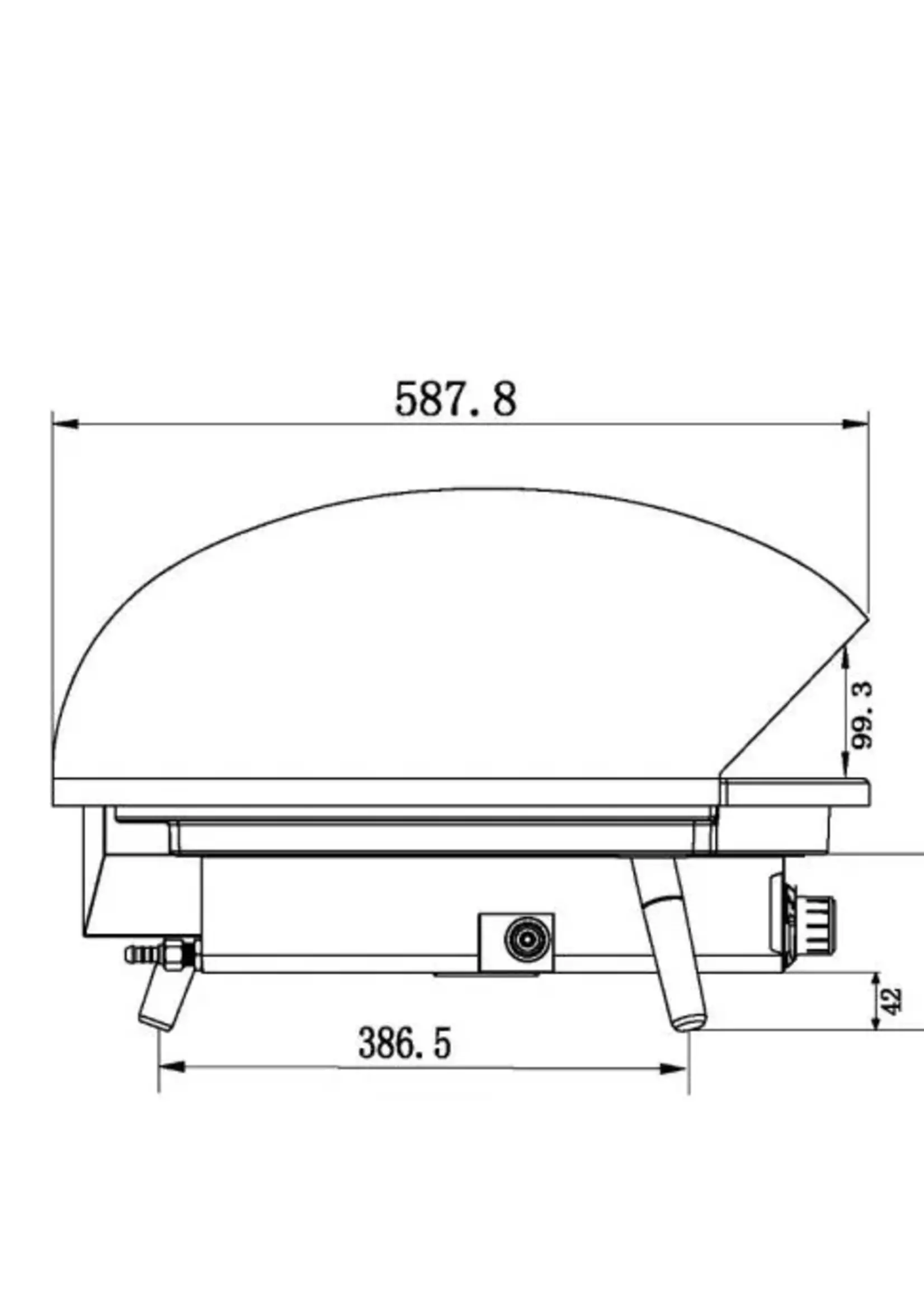 Le feu Le Feu - Turtle Motion - Gas Powered Pizza Oven - Zwart