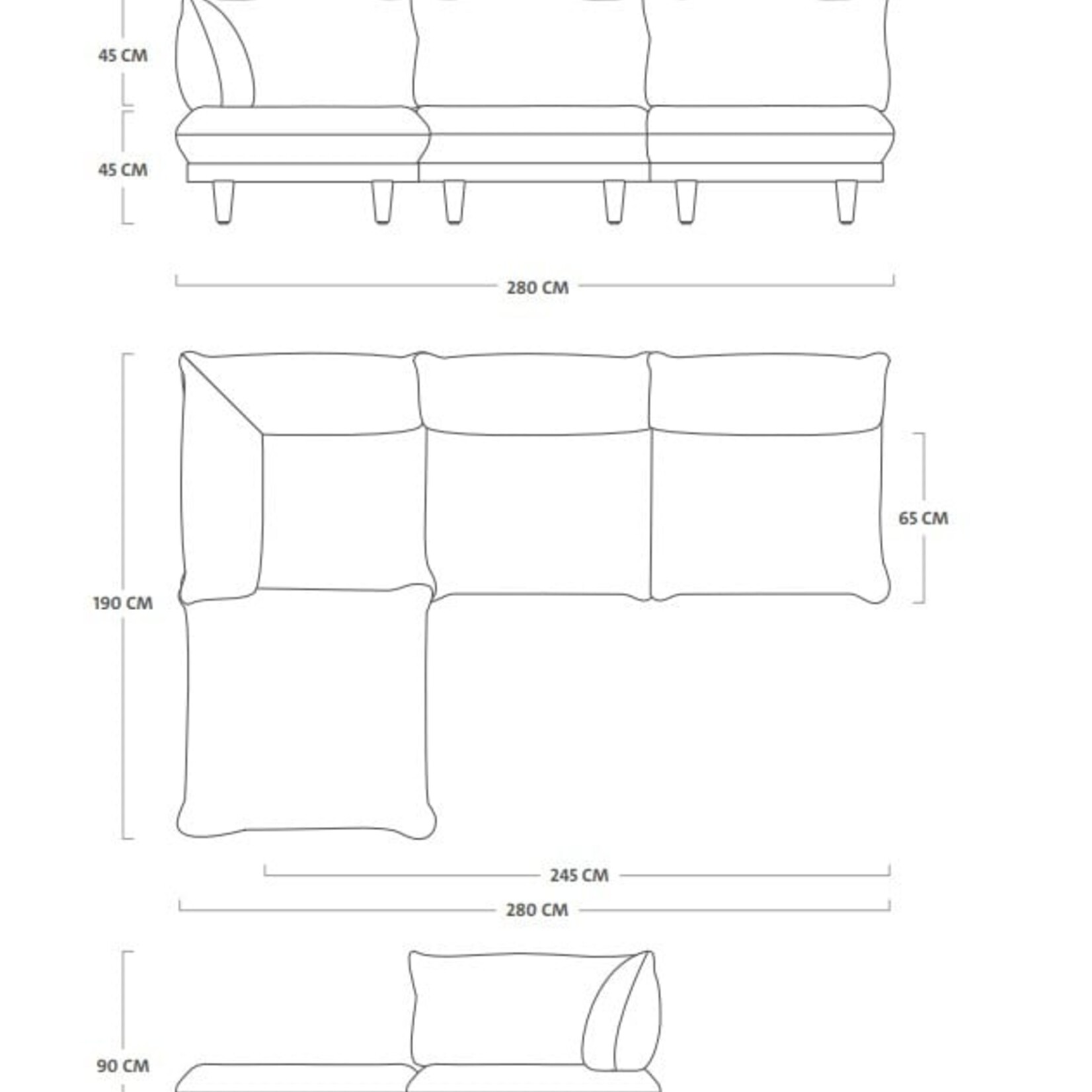 Fatboy Paletti Set Large + Table Bleu