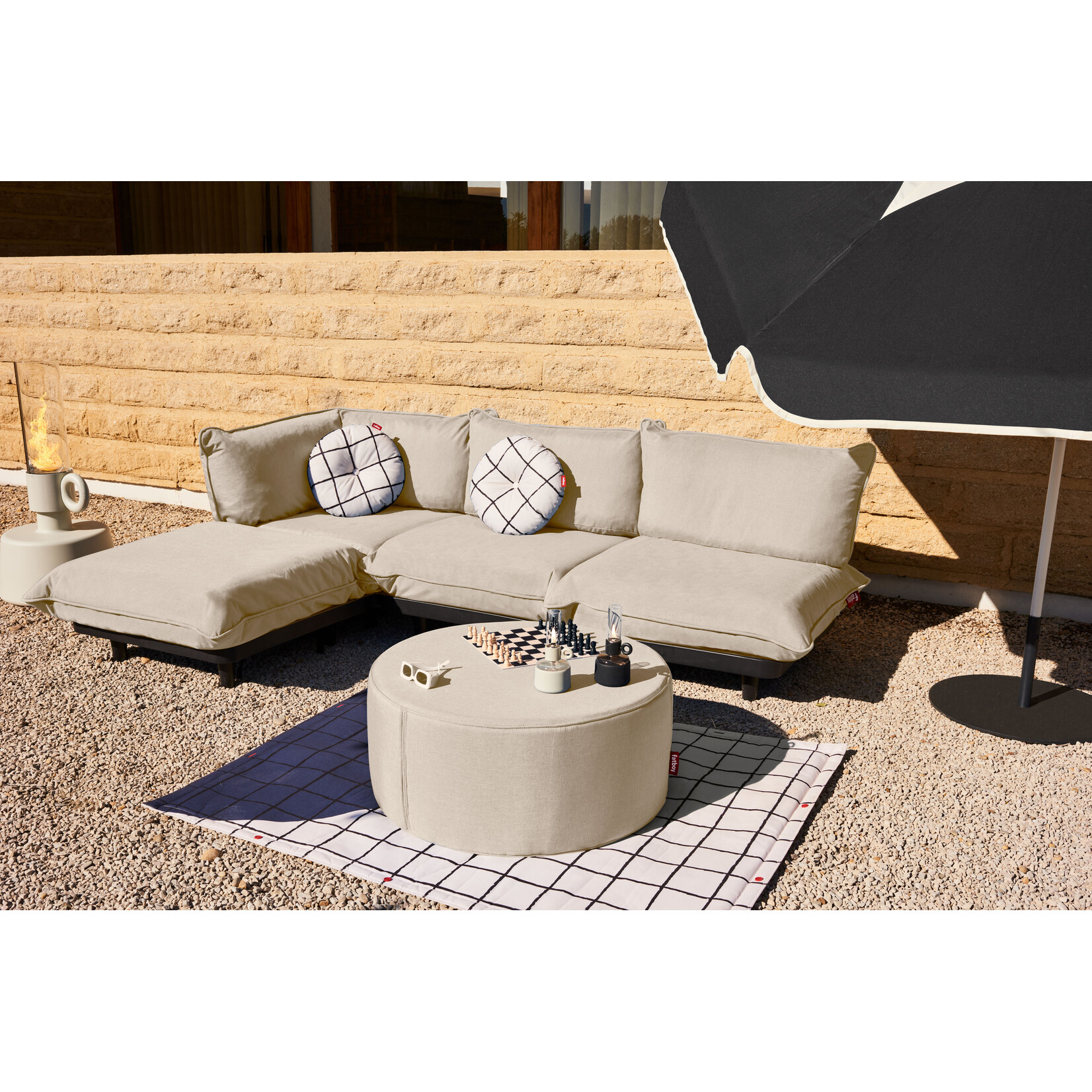 Fatboy Paletti Set Large + Table Beige