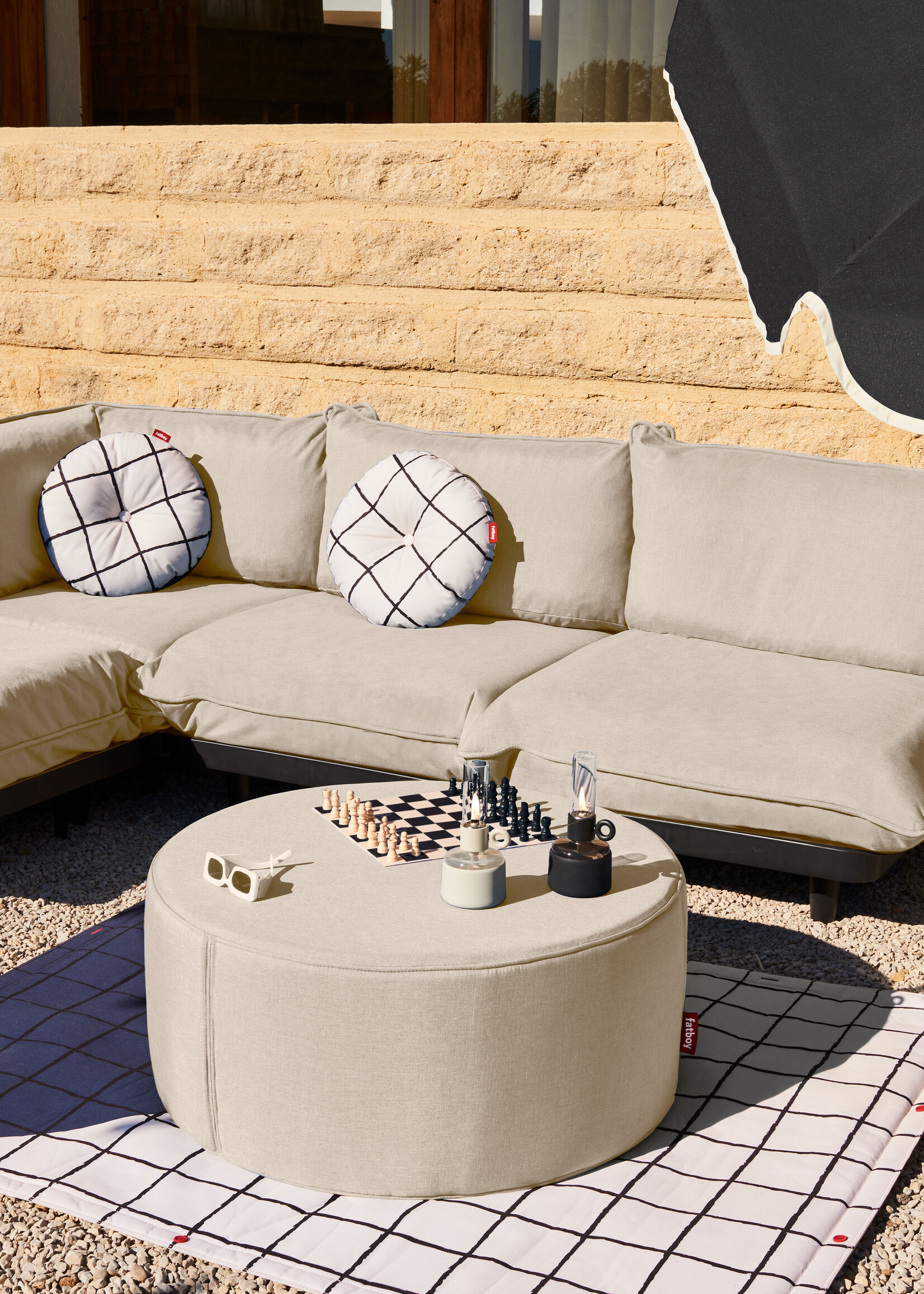 Fatboy Paletti Set Large + Table Beige