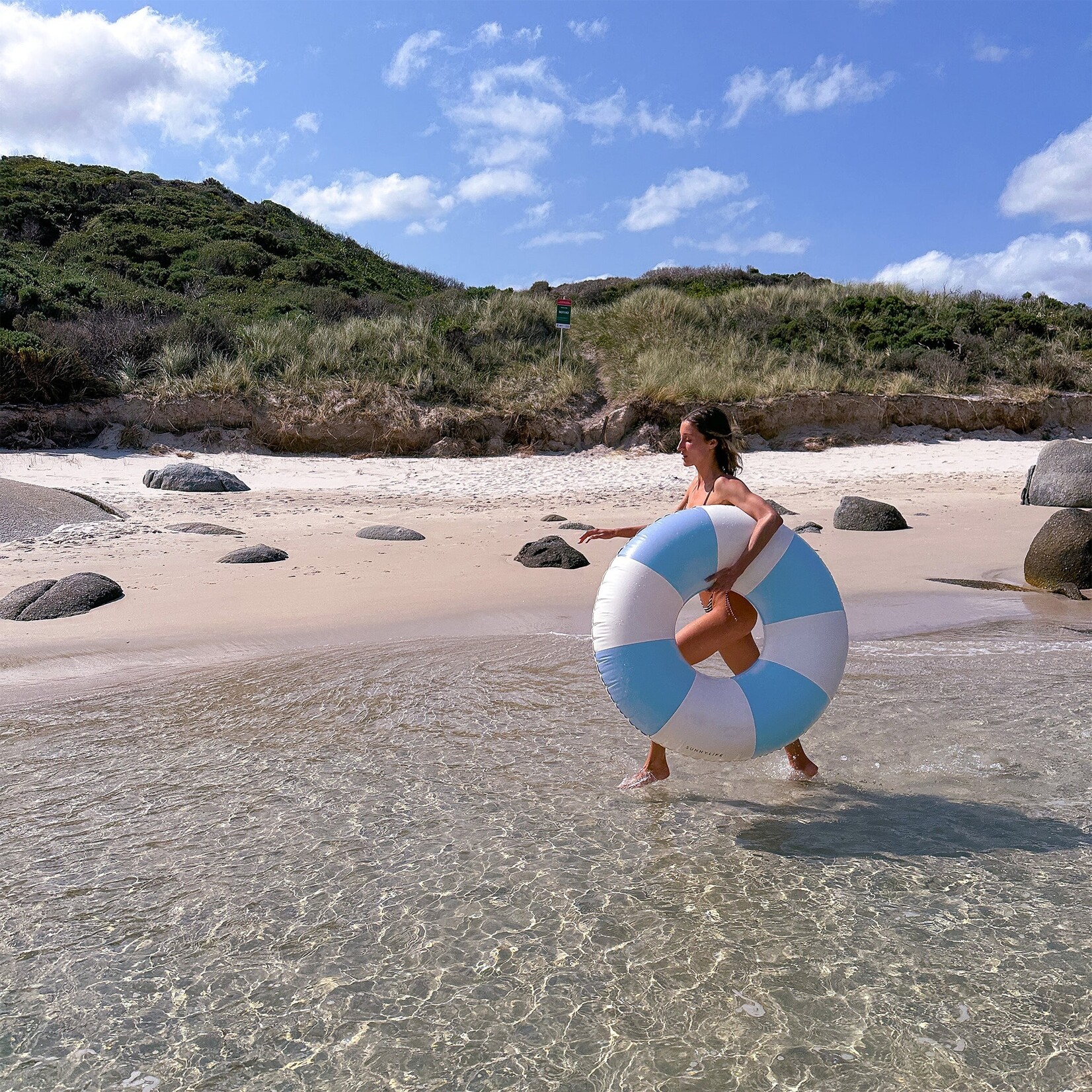 Sunnylife Sunnylife - Pool Ring Blue - Zwembadring - Stripe