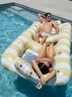Sunnylife Sunnylife - Luxe Twin Hammock Float Casa Sand - Luchtmatras - Stripe