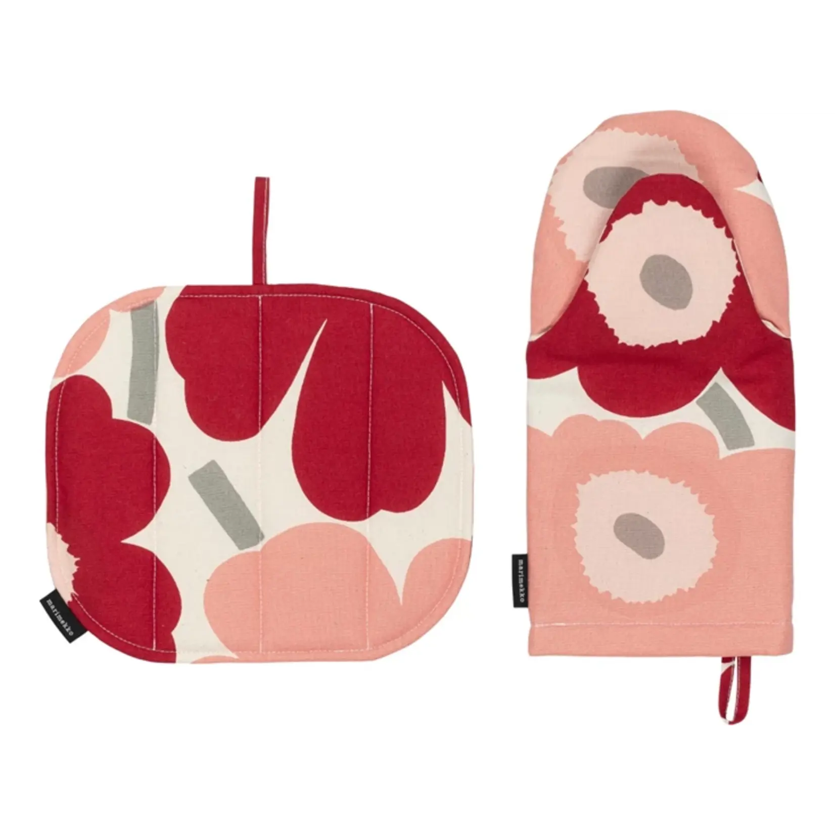 Marimekko Marimekko - manique + gant de cuisine rouge/rose