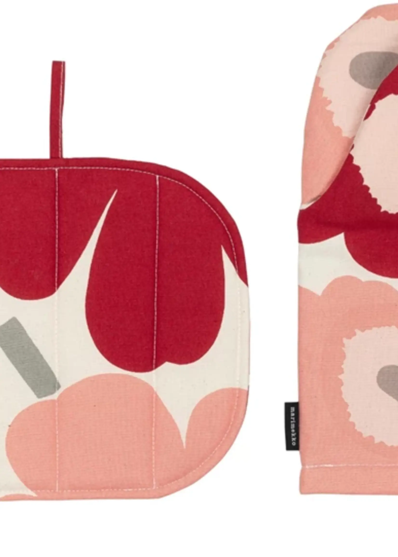 Marimekko Marimekko - pannenlap + ovenwant rood / roze
