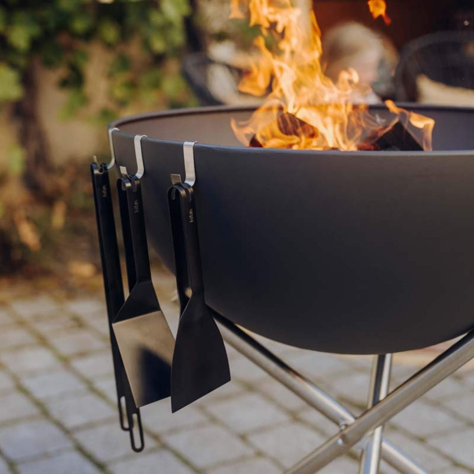 Höfats Höfats - BBQ Tool set- 3 delig - Tang, Spatel en Schraper - zwart