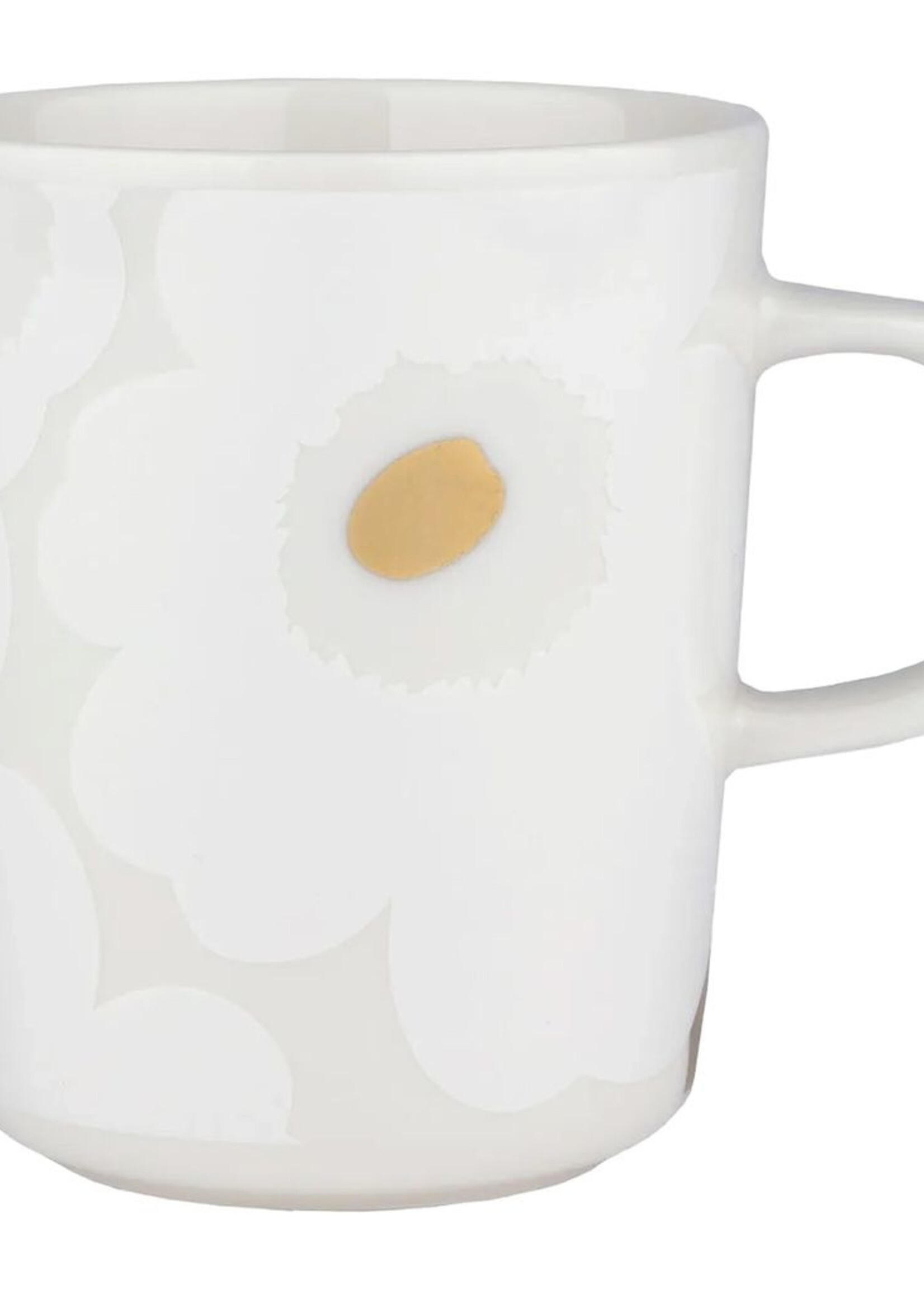 Marimekko Marimekko - Unikko - Mug - 25cl - Blanc avec noyau doré