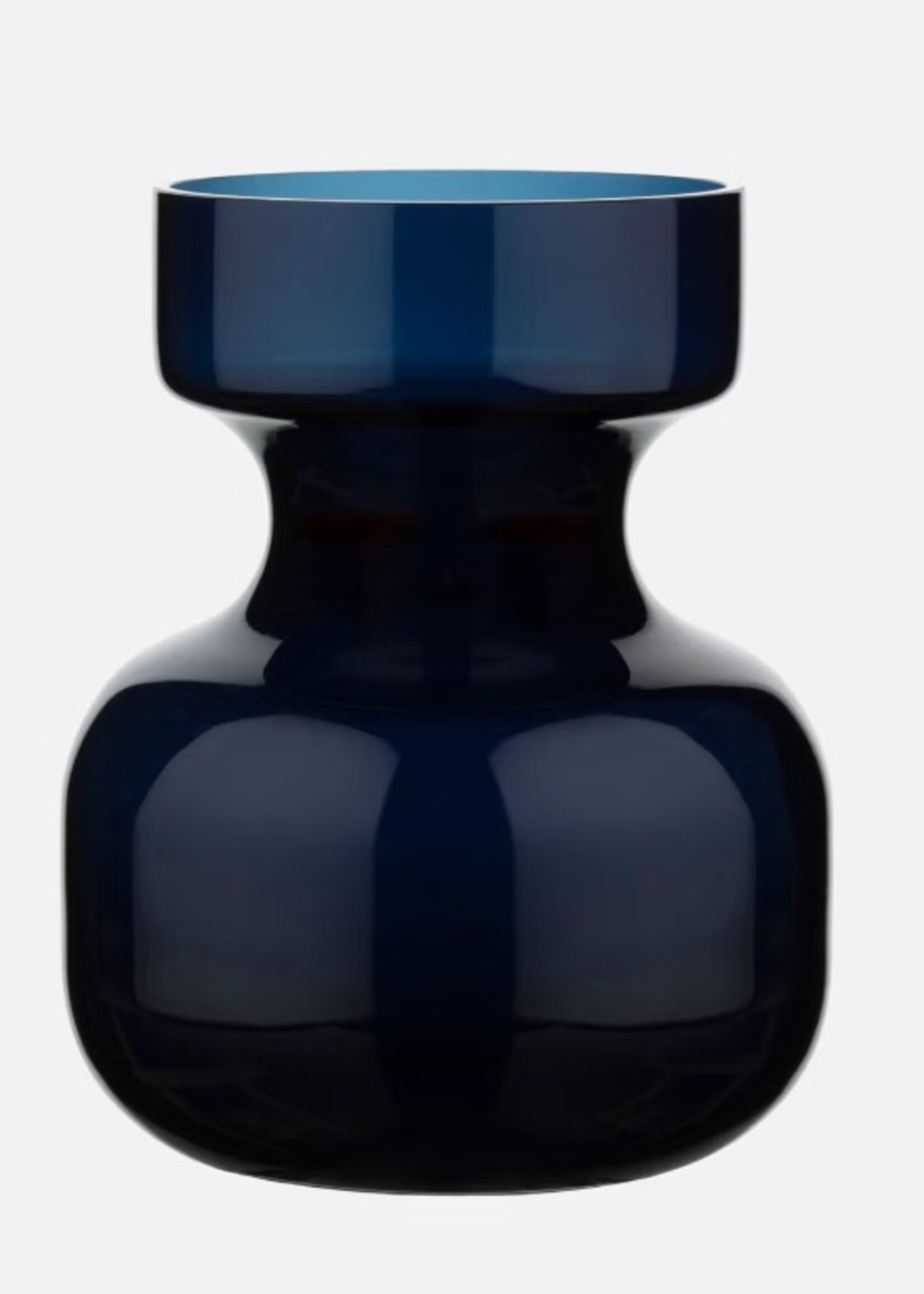 Marimekko Marimekko - SAKKI - Vaas - 16,5x13 cm - Glas - Donker blauw