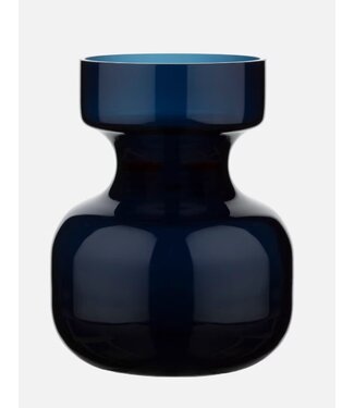 Marimekko Marimekko - SAKKI - Vase - 16,5 x 13 cm - Verre - Bleu foncé