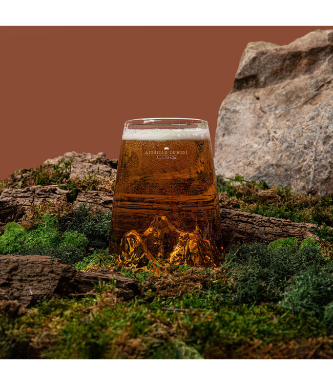 Alaskanmaker - Design Glas Topographic - Aiguille du Midi - 1 Stuk