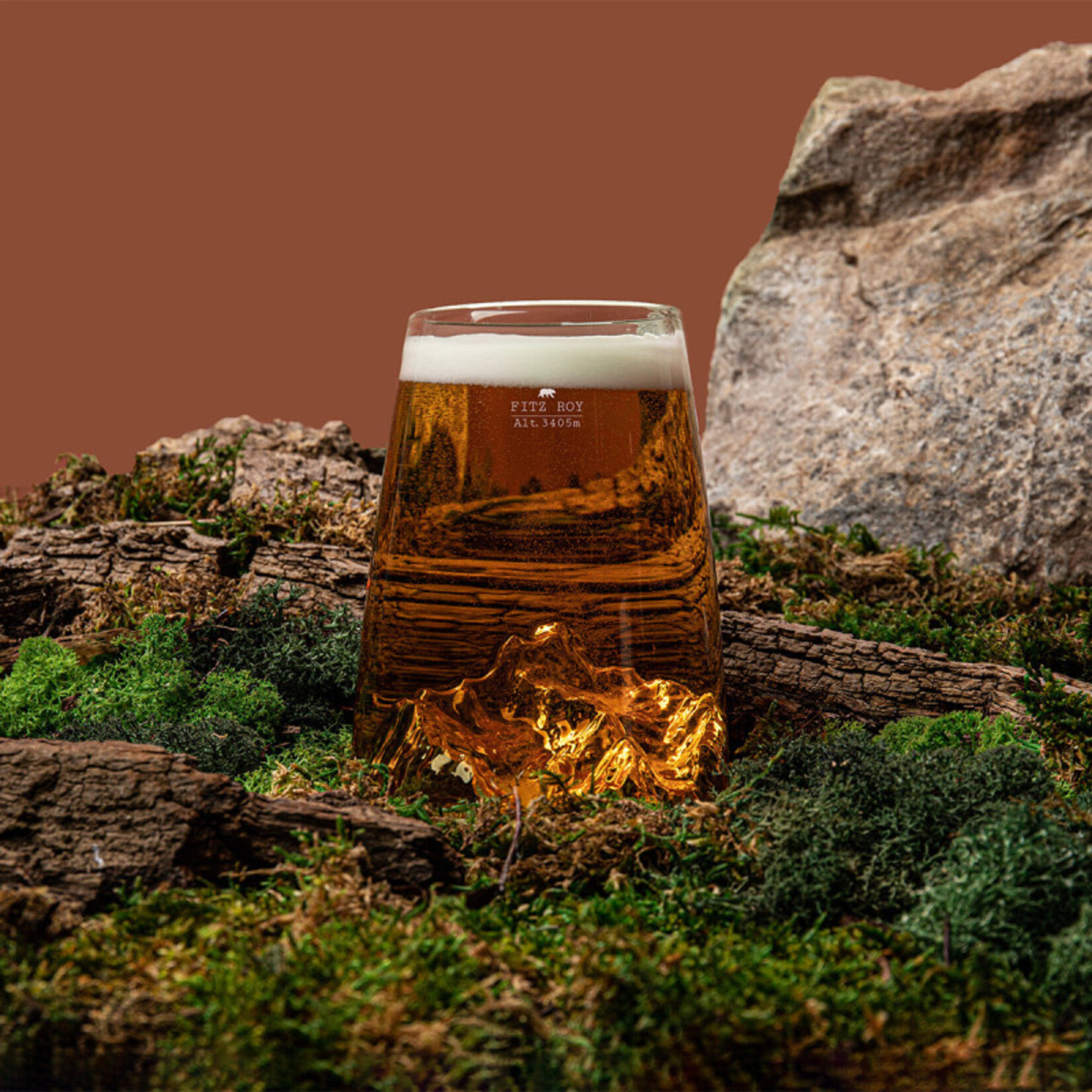 Alaskan Maker Alaskanmaker - Design Glas Topographic - Fitz Roy  - 1 Stuk