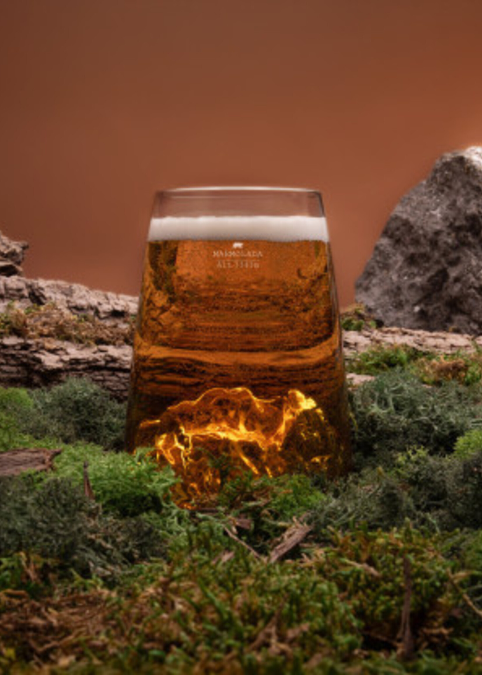 Alaskanmaker Alaskanmaker - Verre design Topographique - Marmolada  - 1 pièce