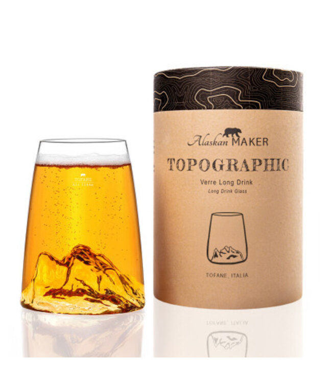 Alaskanmaker - Design Glas Topographic - Tofane - 1 Stuk