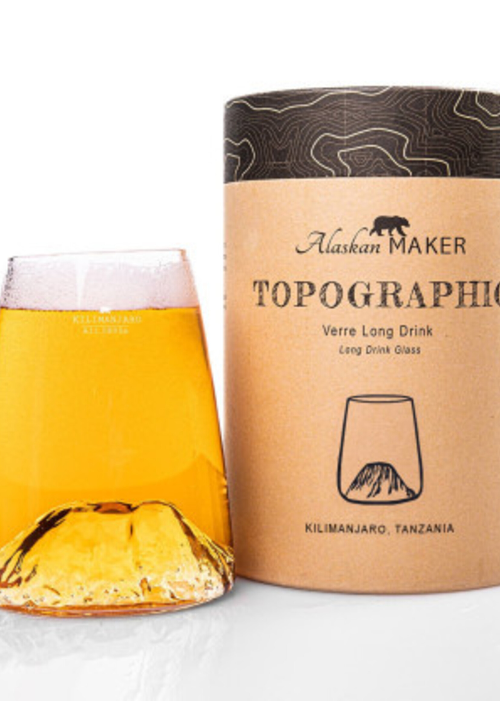 Alaskanmaker Alaskanmaker - Verre design Topographique - Kilimanjaro  - 1 pièce