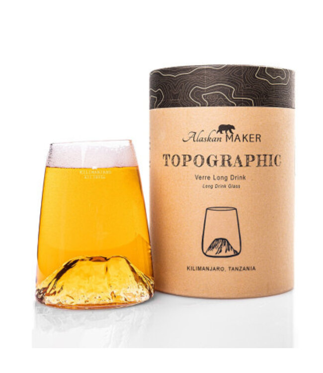 Alaskan MAKER Alaskanmaker - Verre design Topographique - Kilimanjaro  - 1 pièce