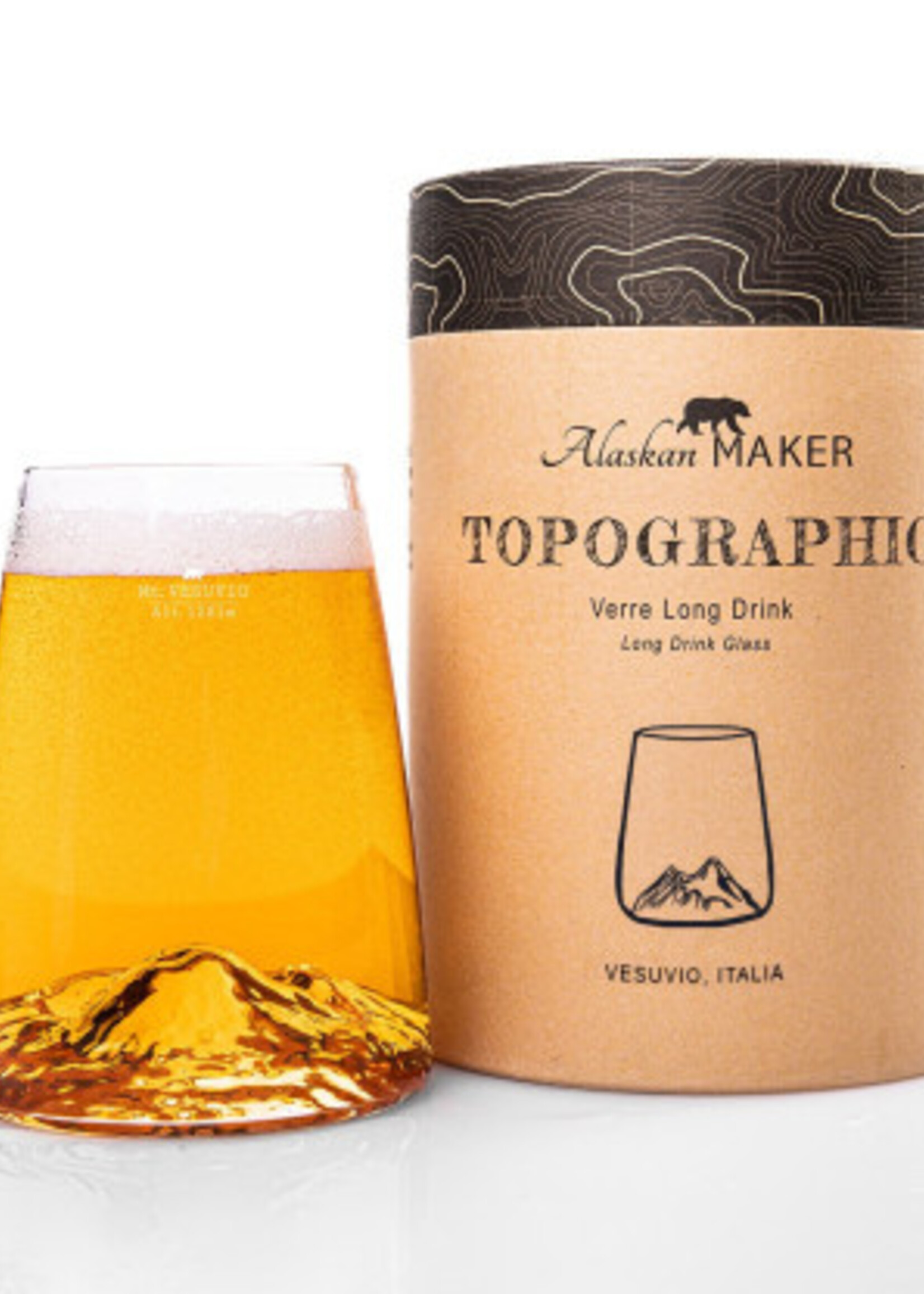 Alaskanmaker Alaskanmaker - Verre design Topographique - Vesuvius  - 1 pièce