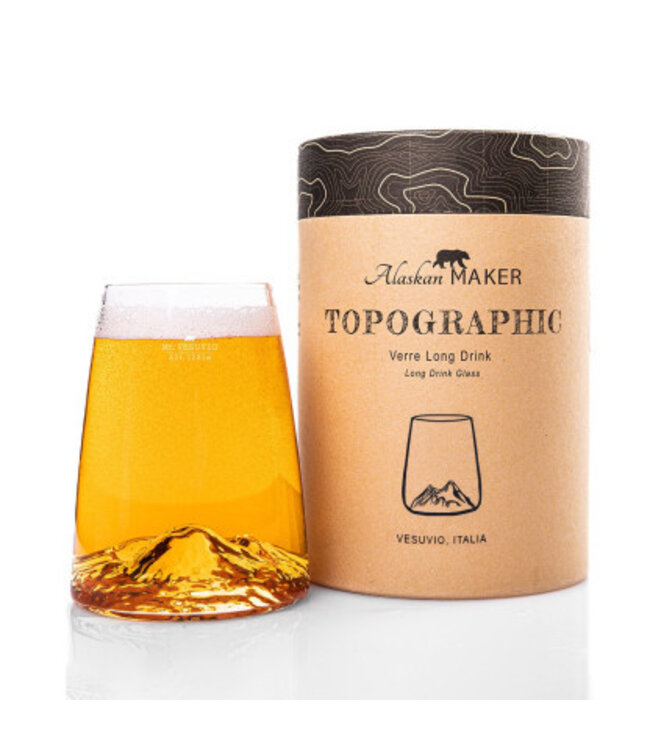 Alaskanmaker - Verre design Topographique - Vesuvius  - 1 pièce