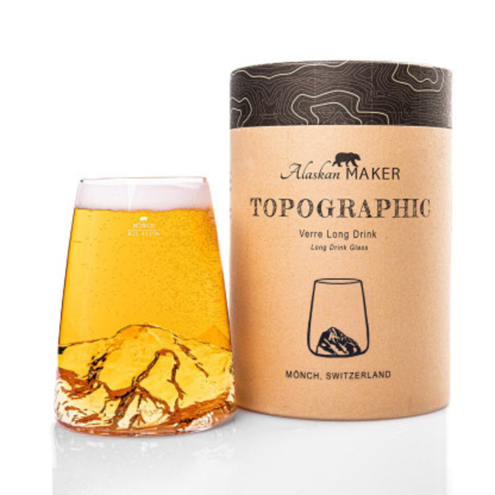 Alaskanmaker Alaskanmaker - Verre design Topographique - Mönch  - 1 pièce