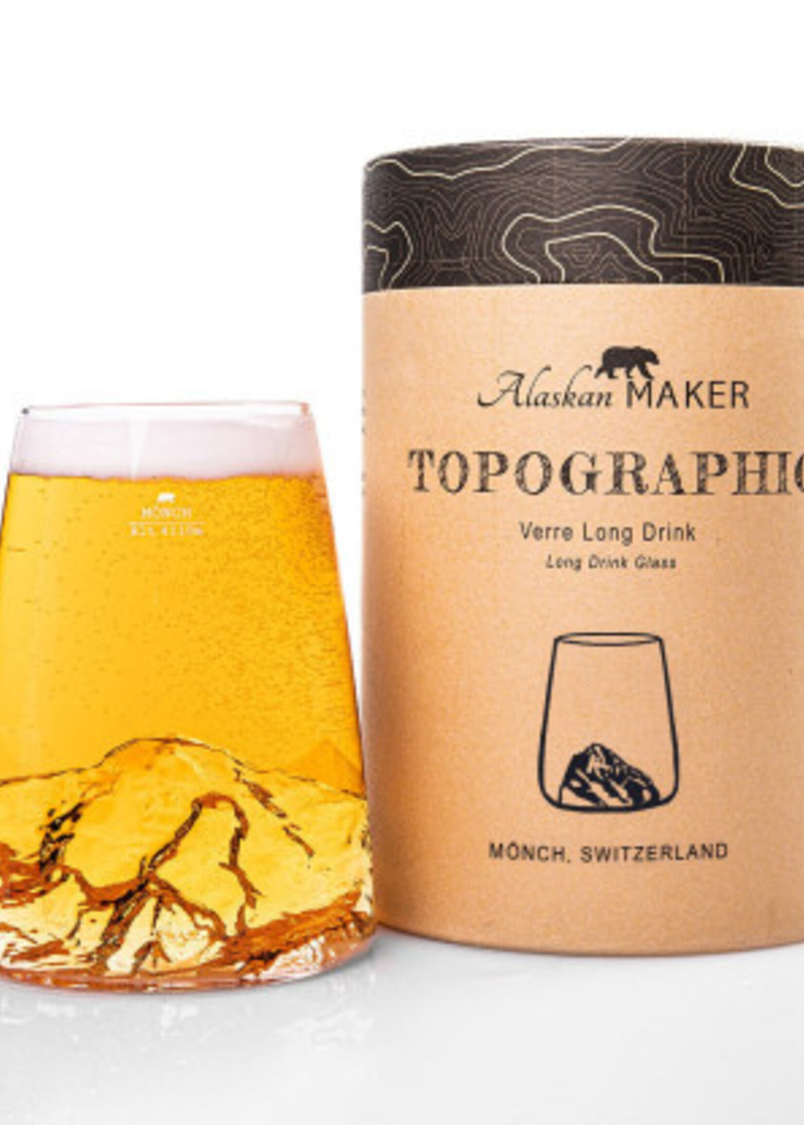 Alaskanmaker Alaskanmaker - Verre design Topographique - Mönch  - 1 pièce