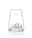Alaskanmaker - Verre design Topographique - Mont Blanc  - 1 pièce
