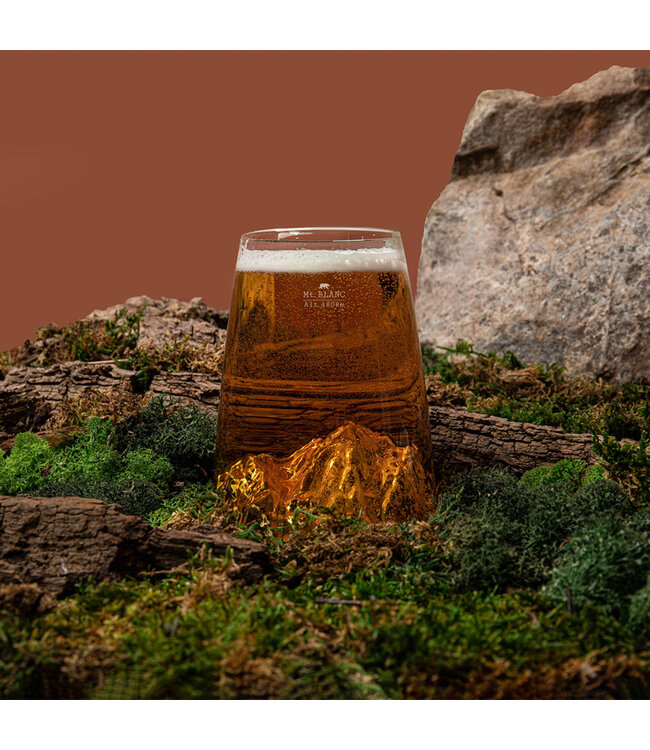 Alaskanmaker - Design Glas Topographic - Mont Blanc - 1 Stuk