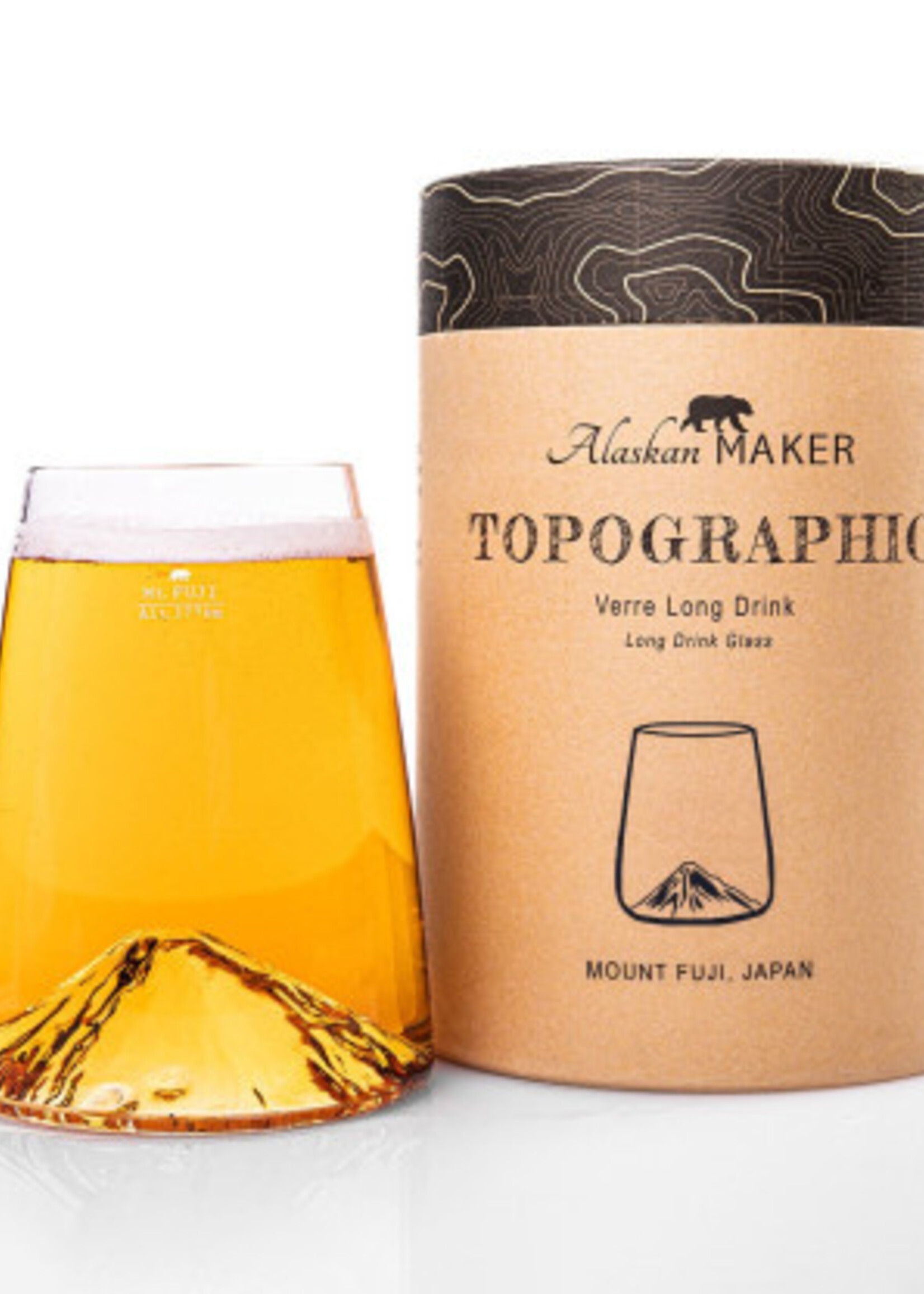 Alaskanmaker Alaskanmaker - Verre design Topographique -Fuji - 1 pièce