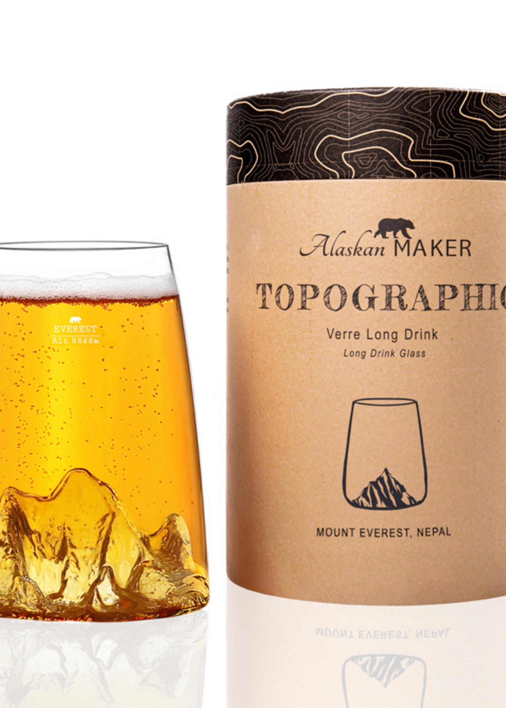 Alaskanmaker Alaskanmaker - Verre design Topographique  Everest - 1 pièce