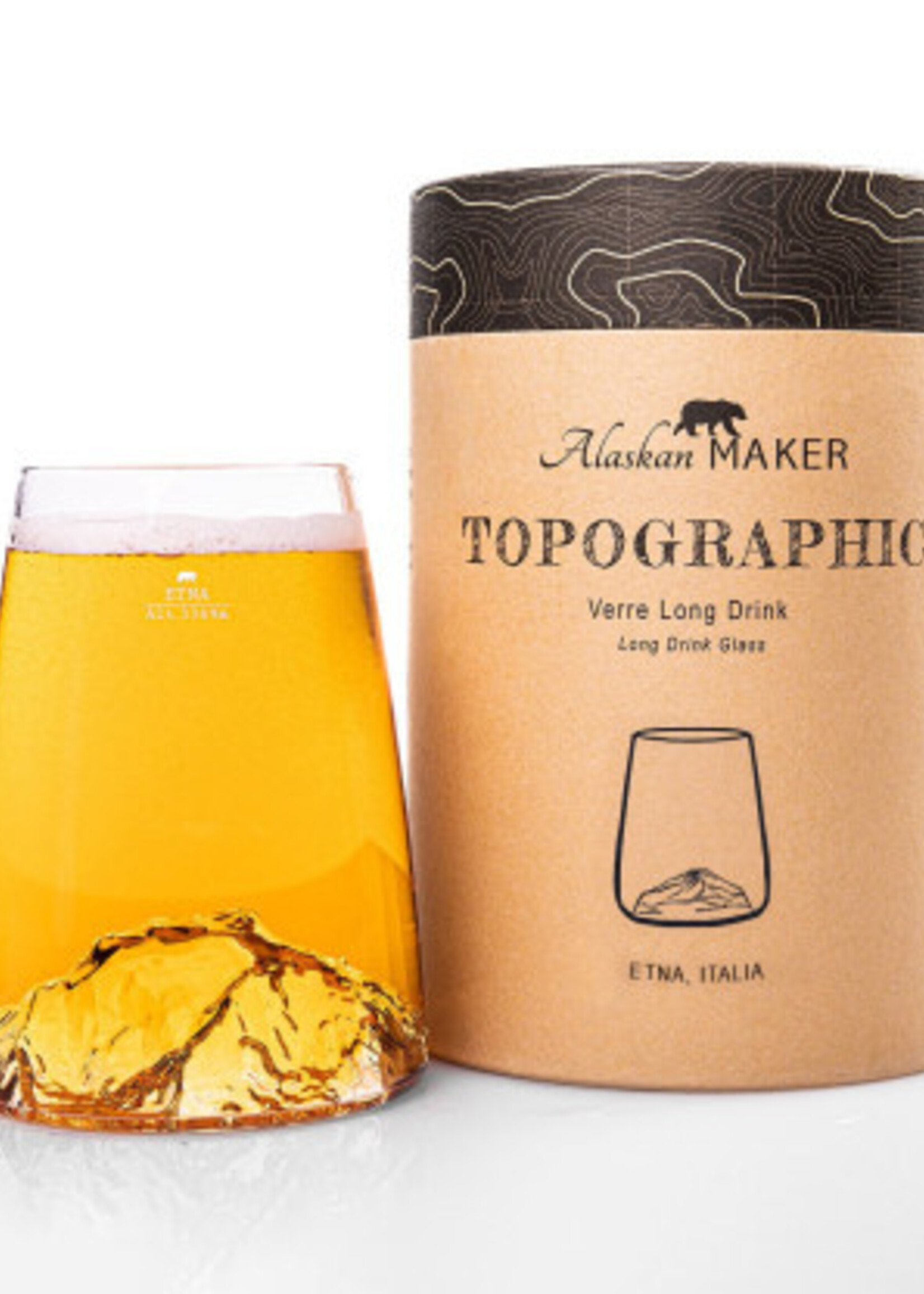 Alaskanmaker Alaskanmaker - Verre design Topographique  Etna  - 1 pièce