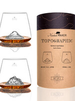 Alaskanmaker Alaskanmaker - Set van 2 glazen - Topographic - Fuji/Denali
