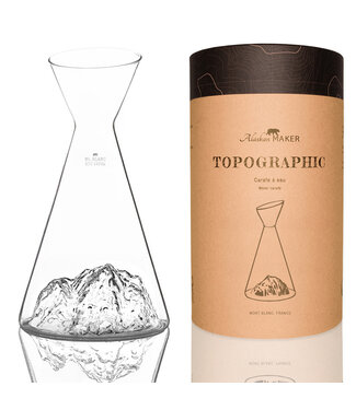Alaskan MAKER Alaskanmaker - Glazen water kan - Topographic - Mont Blanc - 1 Stuk
