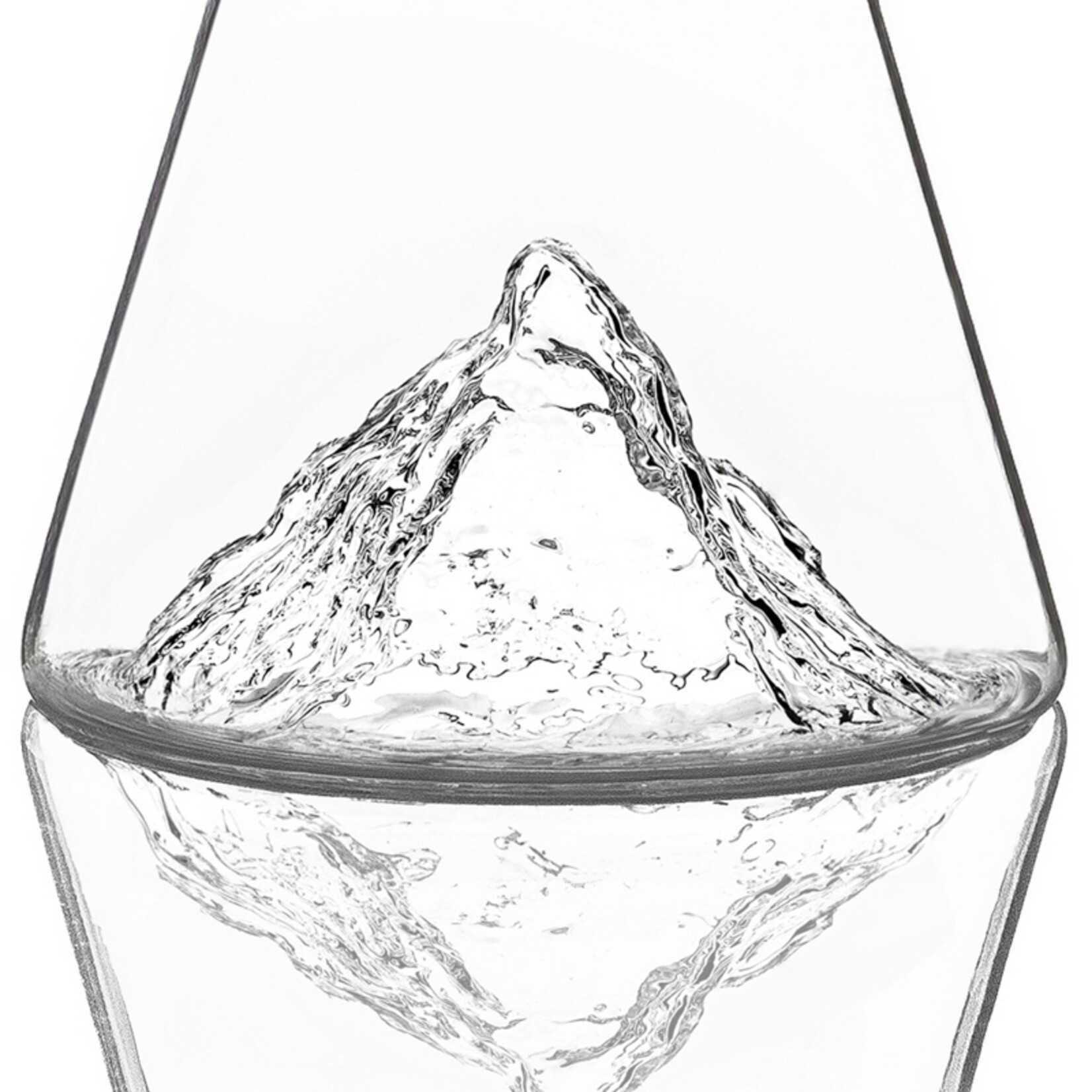 Alaskanmaker Alaskanmaker - Carafe à eau en verre - Topographique - Matterhorn  - 1 pièce