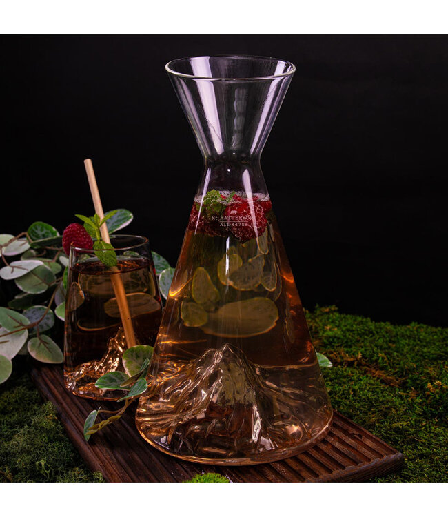 Alaskanmaker - Carafe à eau en verre - Topographique - Matterhorn  - 1 pièce