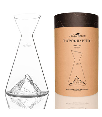 Alaskan MAKER Alaskanmaker - Glazen water kan - Topographic - Matterhorn - 1 Stuk
