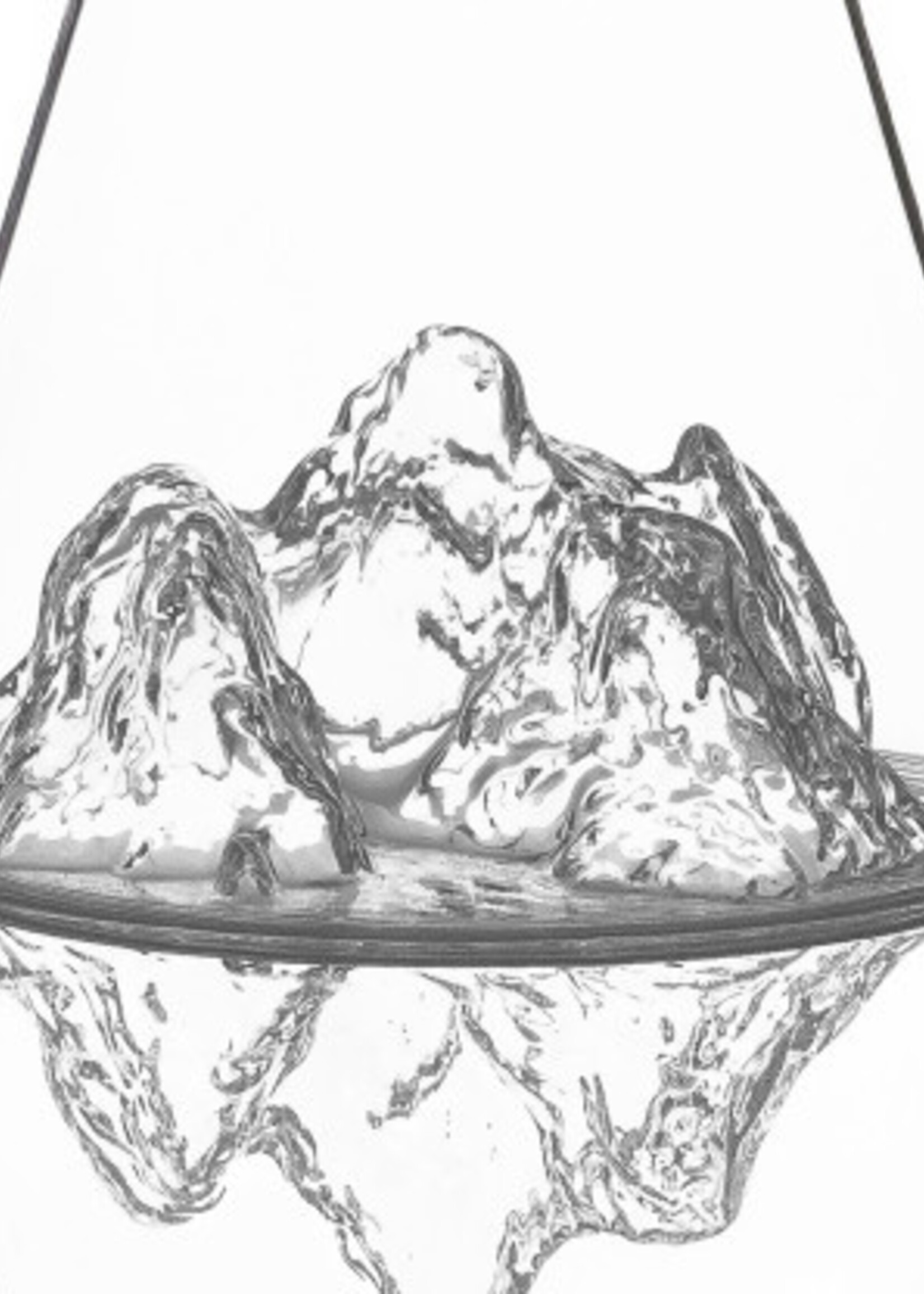 Alaskanmaker Alaskanmaker - Carafe à eau en verre - Topographique - Aiguille Du Midi - 1 pièce