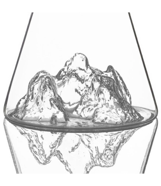 Alaskanmaker - Carafe à eau en verre - Topographique - Aiguille Du Midi - 1 pièce