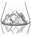 Alaskanmaker - Glazen water kan - Topographic - Aiguille Du Midi - 1 Stuk