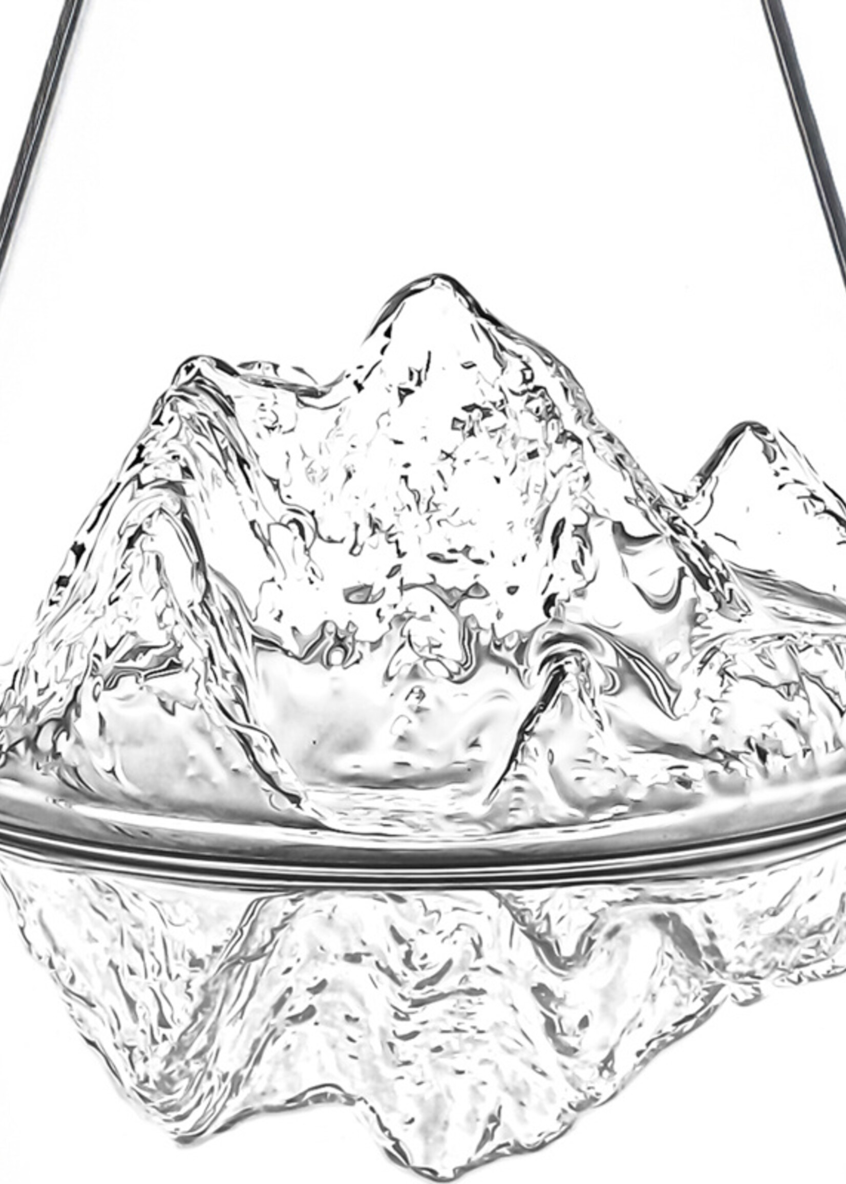 Alaskanmaker Alaskanmaker - Glazen water kan - Topographic - Everest - 1 Stuk