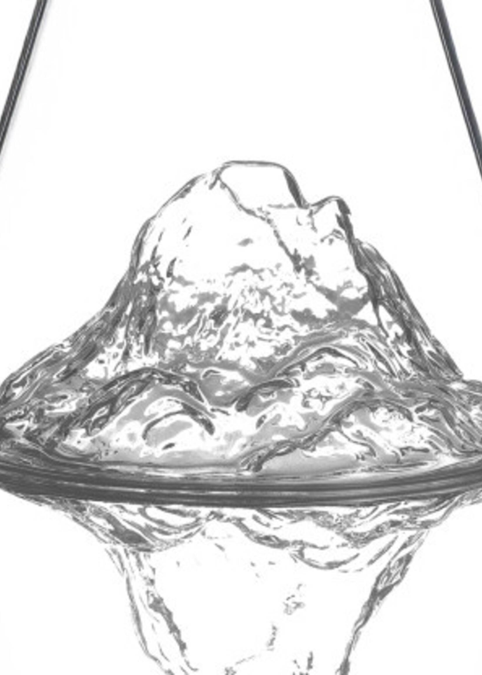 Alaskanmaker Alaskanmaker - Glazen water kan - Topographic - Pic Du Midi - 1 Stuk
