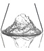 Alaskanmaker - Glazen water kan - Topographic - Pic Du Midi - 1 Stuk