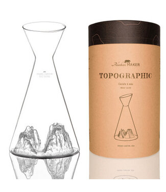 Alaskan MAKER Alaskanmaker - Glazen water kan - Topographic - Grand Canyon - 1 Stuk