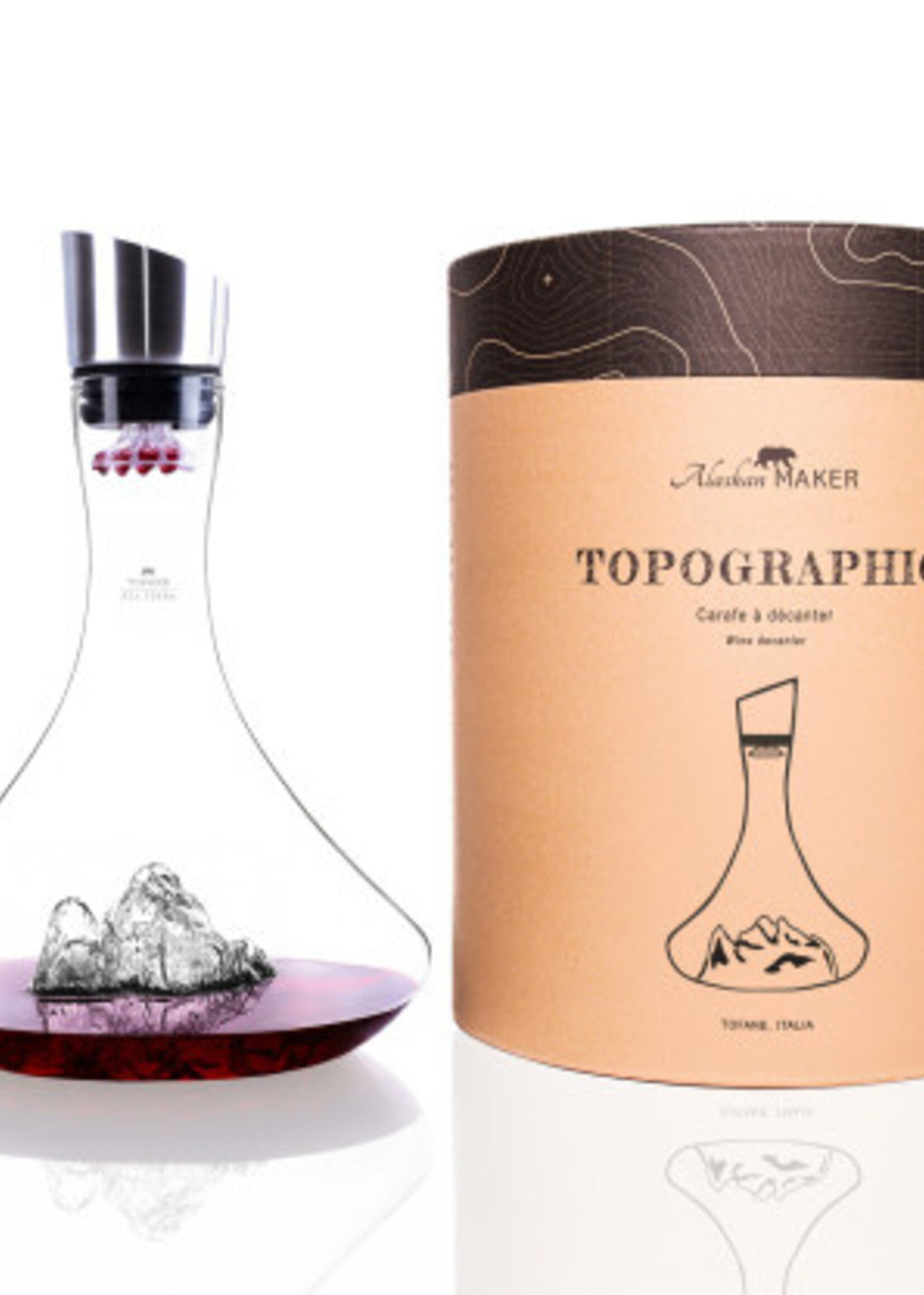 Alaskanmaker Alaskan - Carafe à vin - Topographique - 1 pièce - Tofane