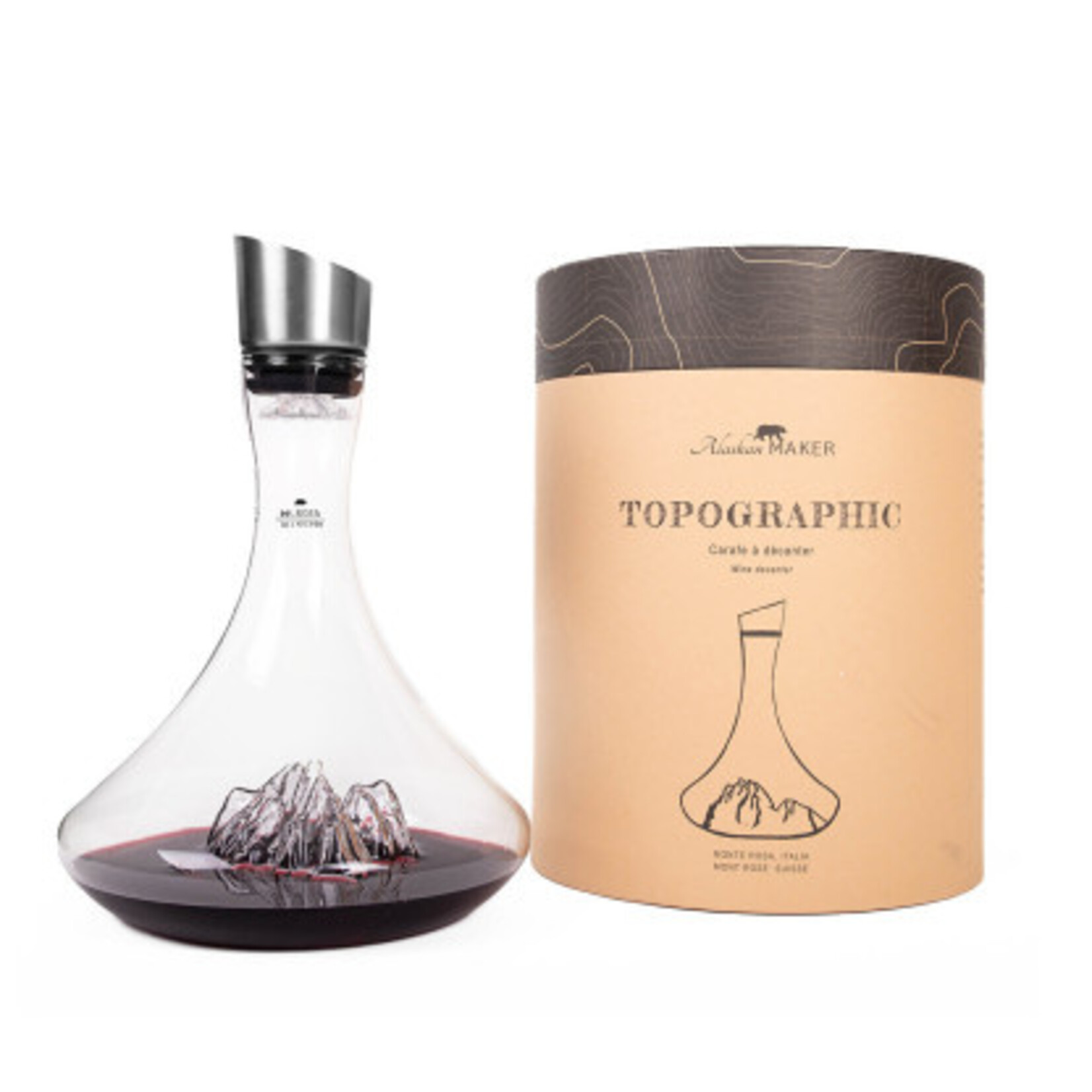 Alaskan Maker Alaskan - Carafe à vin - Topographique - 1 pièce - Monte Rosa