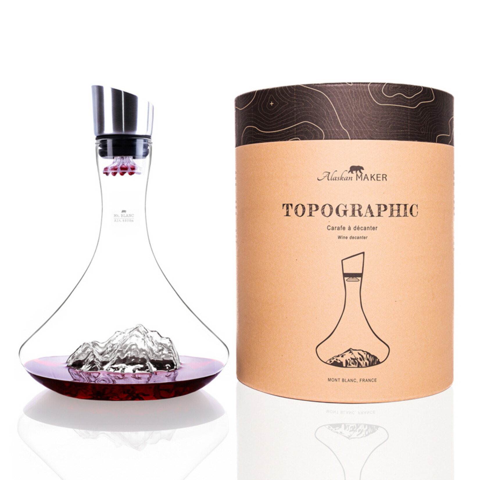 Alaskanmaker Alaskan - Carafe à vin - Topographique - 1 pièce - Mont Blanc