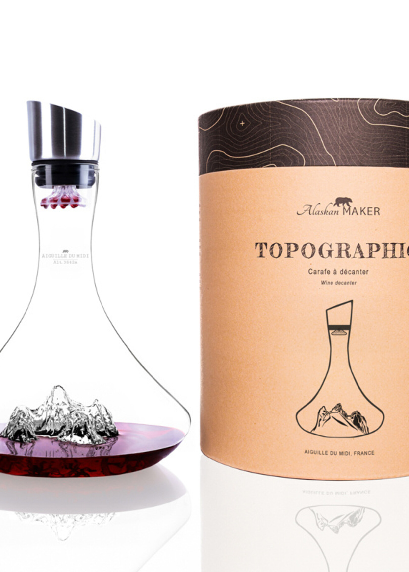 Alaskanmaker Alaskan - Carafe à vin - Topographique - 1 pièce - Aiguille Du Midi