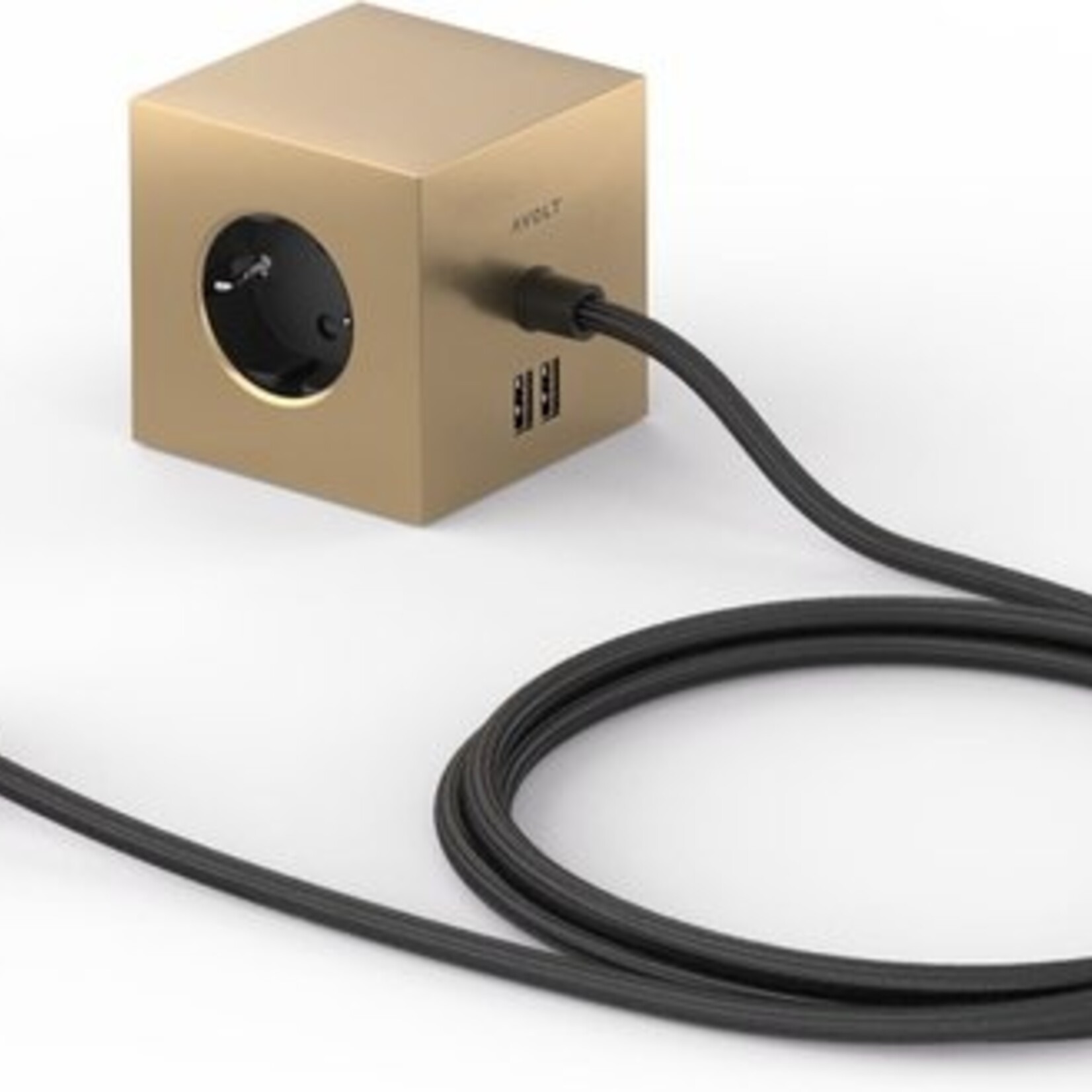 AVOLT Avolt - Square 1 - Adaptateur - 1,8 m - 2x USB A - Laiton