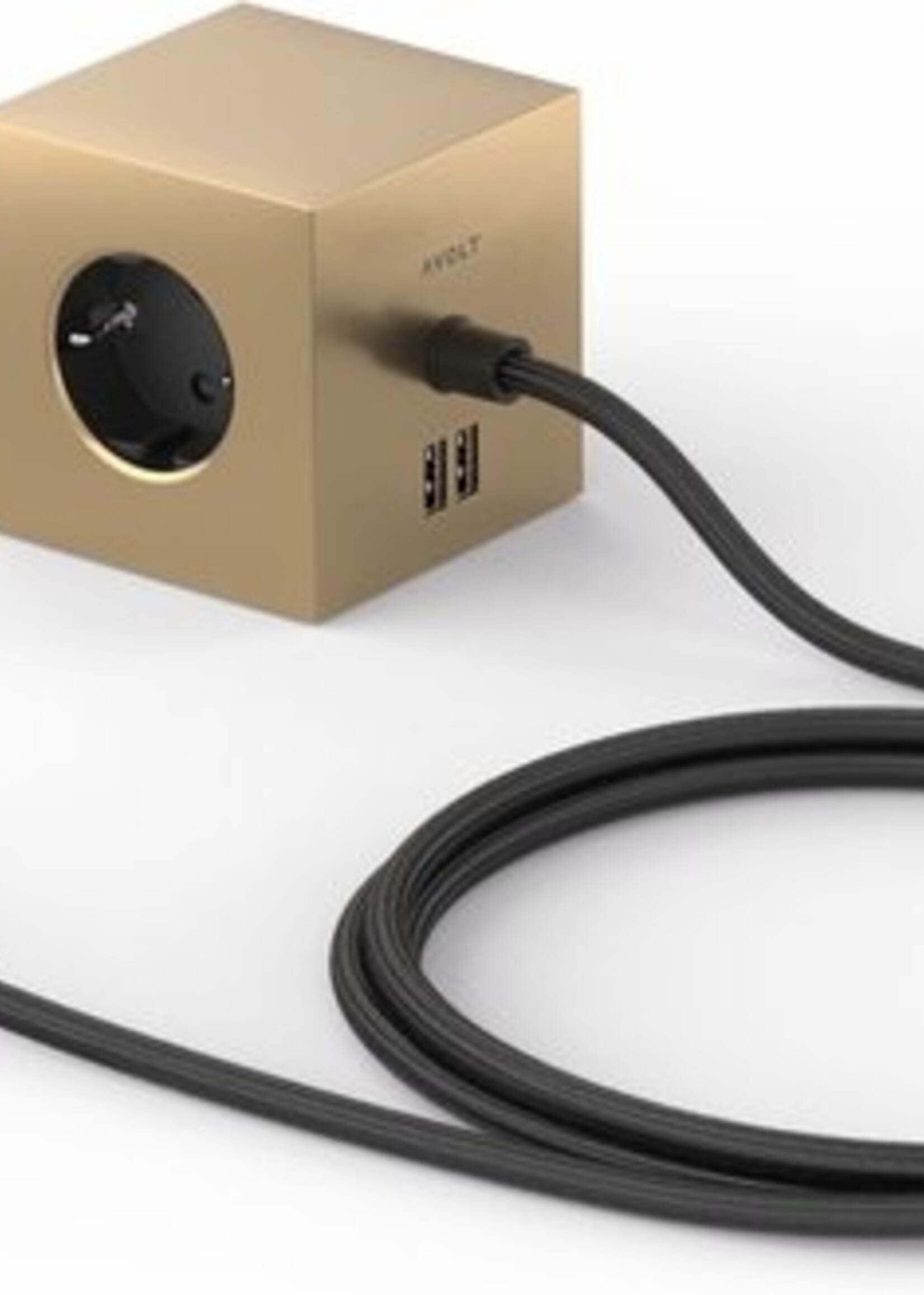 AVOLT Avolt - Square 1 - Adapter - 1.8 m - 2x USB A - Brass