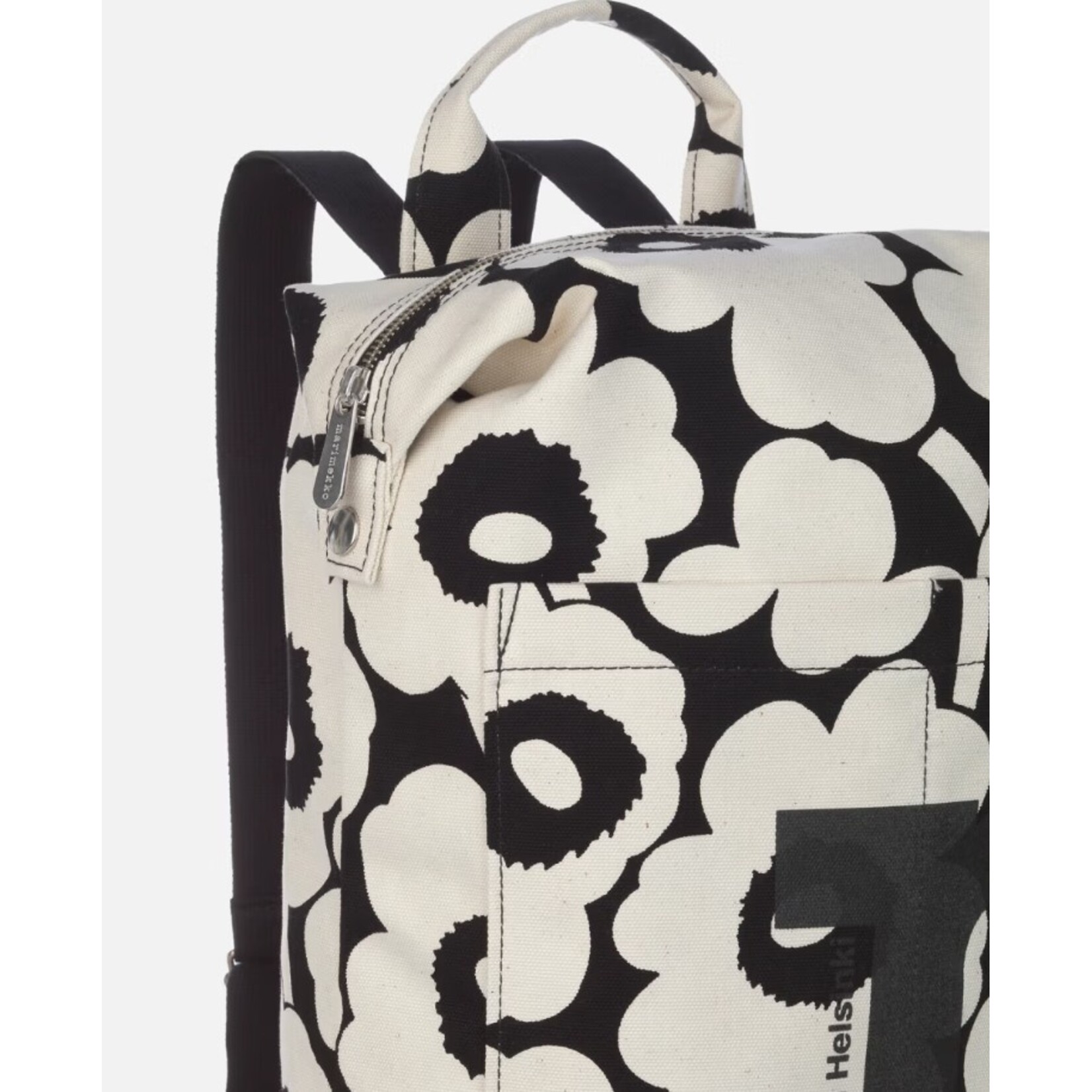 Marimekko Marimekko - Mono Unikko Rugzak - 1 stuk - Zwart/Wit